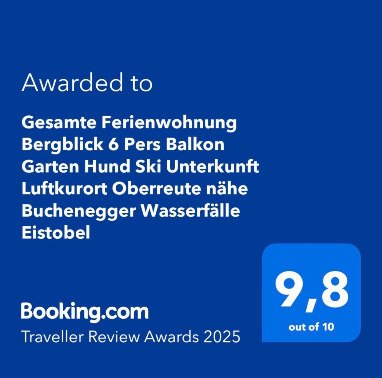 Lindners Hideaways - Bergnest Lodge - Bergblick Fewo 6 Pers Balkon Garten Hund Ski Unterkunft Luftkurort Oberreute Naehe Buchenegger Wasserfaelle Eistobel Bodensee Ngoại thất bức ảnh